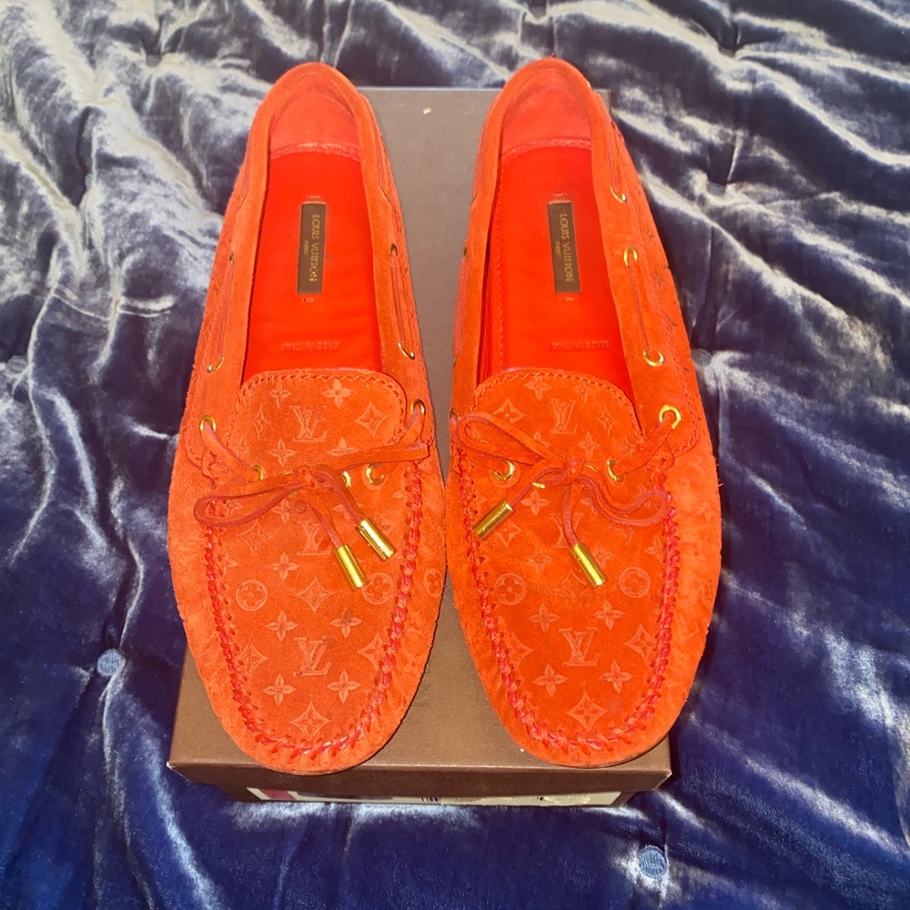 Louis Vuitton suede drivers Gloria Flat Loafers
